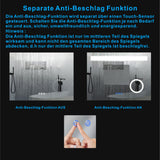 Badezimmerspiegel mit LED Licht Kosmetikspiegel 80x60cm DALES Typ C | Touch Sensor Dimmbar Antibeschlag Kaltweiß 6400K Warmweiß 3000K