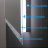 Beleuchteter Badspiegel LED Wandspiegel 80x60cm ECHOS Typ C | Touch Sensor Dimmbar Spiegelheizung Kaltweiß 6400K Warmweiß 3000K