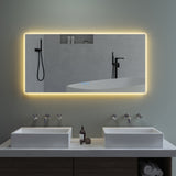 LED Badspiegel mit Beleuchtung groß 140x70cm BORAS Typ C | Touch Sensor Dimmbar Antibeschlag Kaltweiß 6400K Warmweiß 3000K