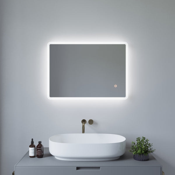 Badspiegel mit LED beleuchtung 70x50cm - AQUABATOS