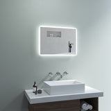 Badspiegel Beleuchtet LED Badezimmerspiegel 70x50cm BORAS Typ B | Touch Sensor Dimmbar Antibeschlag Kaltweiß 6400K