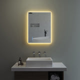 Badspiegel Beleuchtet LED Badezimmerspiegel 80x60cm BORAS Typ C | Touch Sensor Dimmbar Antibeschlag Kaltweiß 6400K Warmweiß 3000K