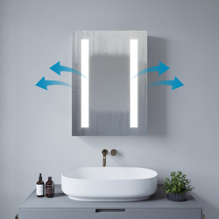 Spiegelschrank mit Beleuchtung 50x70cm Badezimmerschrank LED Steckdose