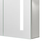 Spiegelschrank mit Beleuchtung 80x60cm Badezimmerschrank LED Spiegel Schrank Aluminium Badschrank Steckdose