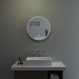 Badezimmerspiegel Rund Spiegel mit LED Licht für Bad 60cm JALTAS Typ C | Touch Sensor Dimmbar Antibeschlag Kaltweiß 6400K Warmweiß 3000K