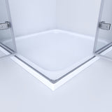 Duschkabine Eckeinstieg 80x80 Falttür Drehfalttür Dusche faltbar Eckdusche aus Sicherheitsglas 6mm mit Lotuseffekt-Beschichtung