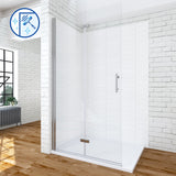 Duschfaltwand Drehfalttür klappbare Duschwand Glas Dusche faltbar 75cm main1