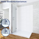 Duschfaltwand Drehfalttür klappbare Duschwand Glas Dusche faltbar 75cm main2