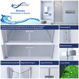 Duschtür Glas faltbar Falttür Nische Drehfalttür Dusche 90 cm