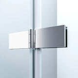 Duschwand Glas faltbar Walkin begehbare Dusche mit Falttür Duschabtrennung Glasduschwand aus Sicherheitsglas (ESG) 5 mm Höhe 187 cm