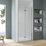 Duschtür Nische Glas Falttür Drehfalttür Dusche Duschfaltwand Breite 70 75 80 90 100 120 cm Höhe 187 cm Wandausgleich 15 mm & 20 mm