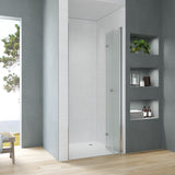 Duschtür Nische Glas Falttür Drehfalttür Dusche Duschfaltwand Breite 70 75 80 90 100 120 cm Höhe 187 cm Wandausgleich 15 mm & 20 mm