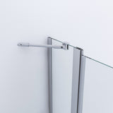 120 130 140 160 cm Duschabtrennung Falttür Duschtür Glas Dusche faltbare mit Festteil und Duschablage aus Sicherheitsglas 6mm mit Lotuseffekt Beschichtung