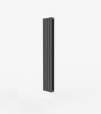 AQUABATOS Paneelheizkörper Mittelanschluss Antrazit Doppellagig 1800x304mm Vertikal 981 Watt