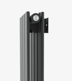 AQUABATOS Paneelheizkörper Mittelanschluss Antrazit Doppellagig 1800x304mm Vertikal 981 Watt