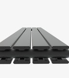 AQUABATOS Paneelheizkörper Mittelanschluss Antrazit Doppellagig 1800x304mm Vertikal 981 Watt