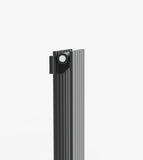 AQUABATOS Paneelheizkörper Mittelanschluss Antrazit Doppellagig 1800x456mm Vertikal 1472 Watt