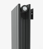 AQUABATOS Paneelheizkörper Mittelanschluss Antrazit Doppellagig 1800x456mm Vertikal 1472 Watt