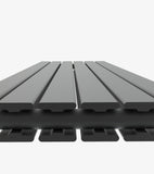 AQUABATOS Paneelheizkörper Mittelanschluss Antrazit Doppellagig 1800x456mm Vertikal 1472 Watt