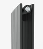 AQUABATOS Paneelheizkörper Mittelanschluss Antrazit Doppellagig 1800x608mm Vertikal 1961 Watt