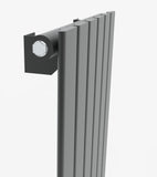 AQUABATOS Paneelheizkörper Mittelanschluss Antrazit Einlagig 1800x456mm Vertikal 818 Watt