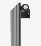AQUABATOS Paneelheizkörper Mittelanschluss Antrazit Einlagig 1800x532mm Vertikal 1226 Watt