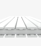 AQUABATOS Paneelheizkörper Mittelanschluss Weiß Doppellagig 1800x532mm Vertikal 1668 Watt