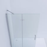 Duschwand Glas 95 cm Duschabtrennung Drehtür an Festteil Scharnier Dusche aus Sicherheitsglas 6mm mit Lotuseffekt Beschichtung höhe 195 cm