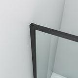 120 cm Duschabtrennung Schiebetür Dusche schwarz SlimLine Design Duschtür Nische aus Sicherheitsglas 8mm Klarglas mit Lotuseffekt Beschichtung